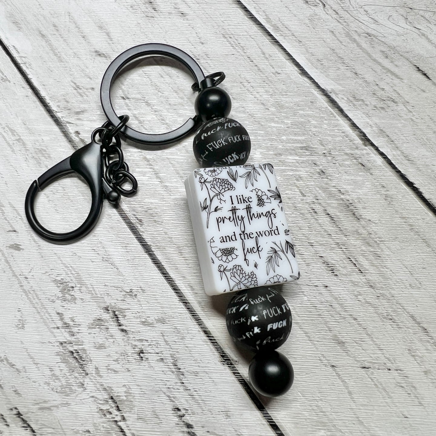 Pretty Things & F**K Black Keychain Bar